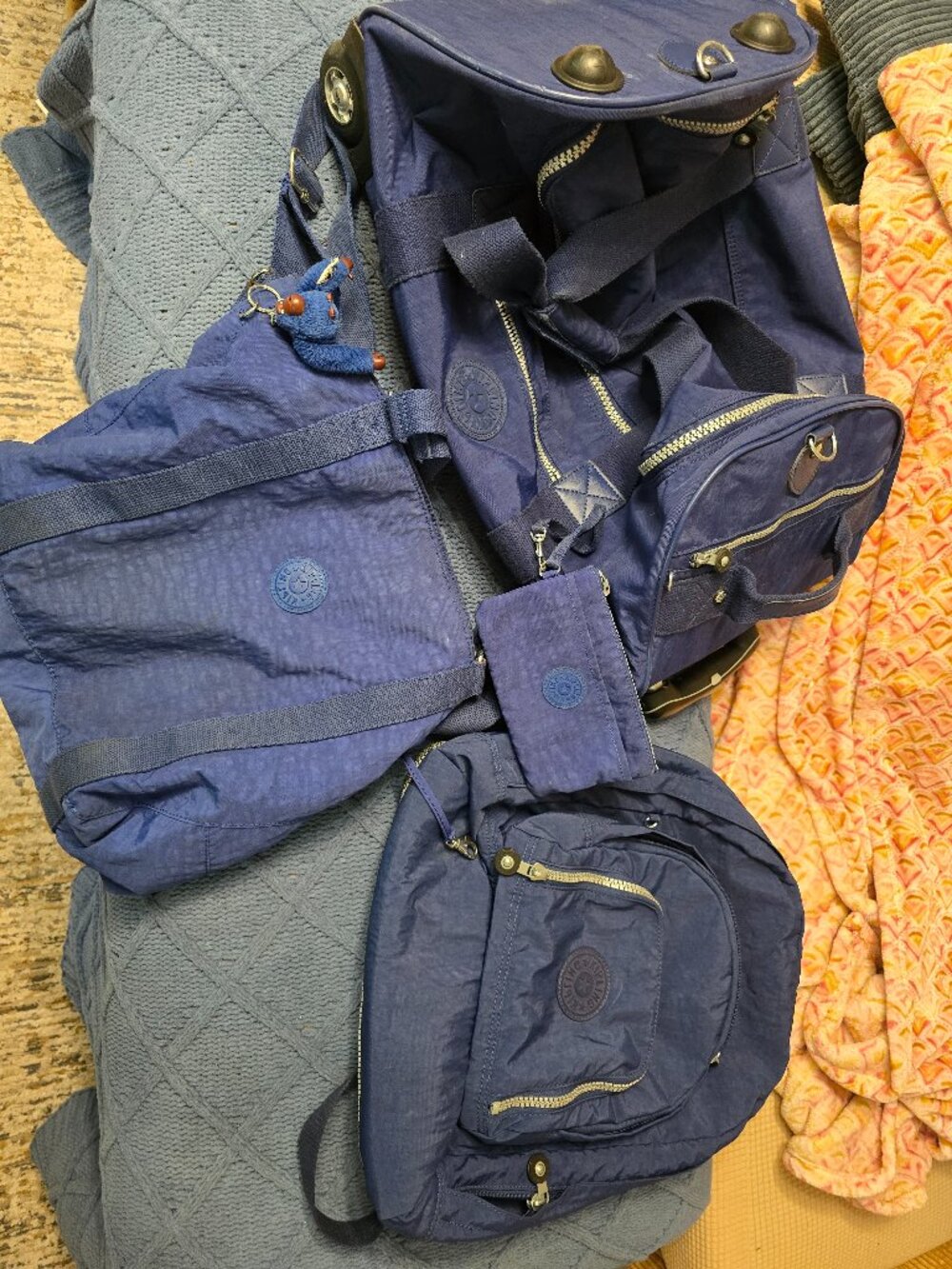Authentic Kipling 5-Piece Set – Navy Blue